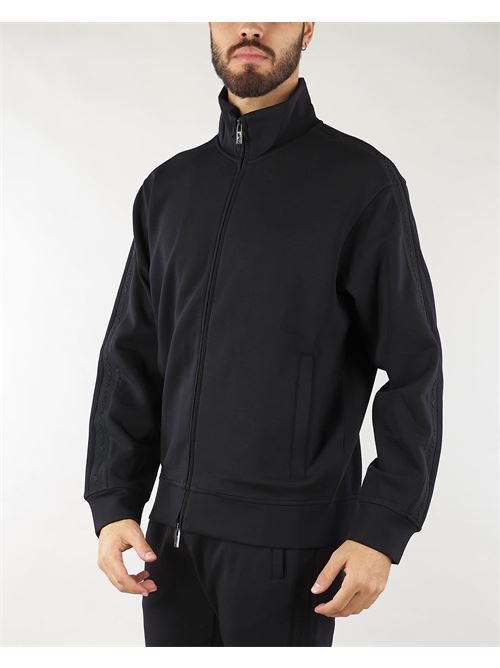 Felpa full zip in double jersey con tape logo lettering a rilievo Emporio Armani EMPORIO ARMANI | Felpa | 6D1MA81JHSZ999